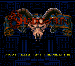 Shadowrun (Japan) Title Screen